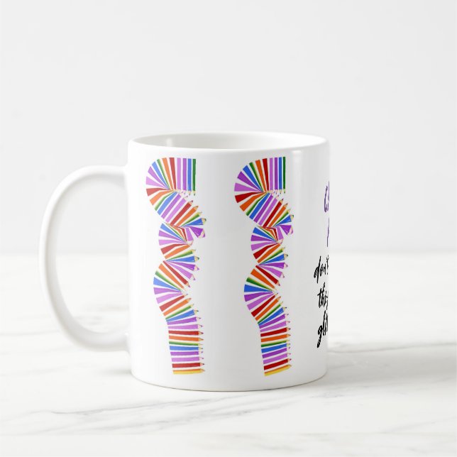 Mug Un cadeau créatif. Citation d'artiste amusante (Gauche)