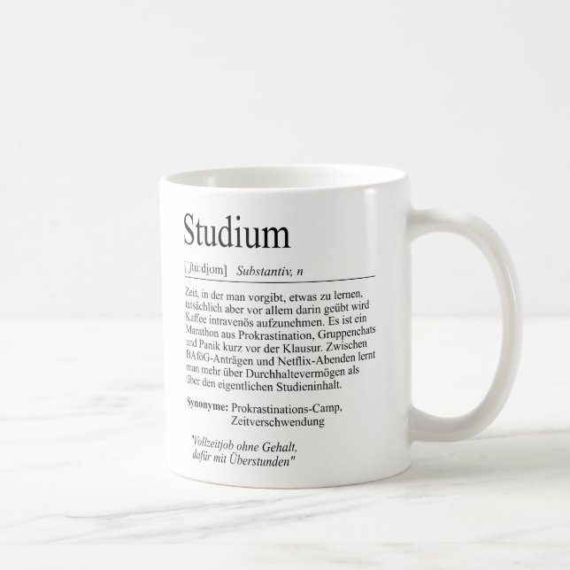 Mug Un cadeau d'études (Droite)