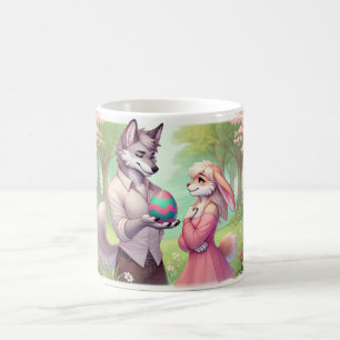 Mug Un cadeau doux - Wolf & Bunny Romance de Pâques