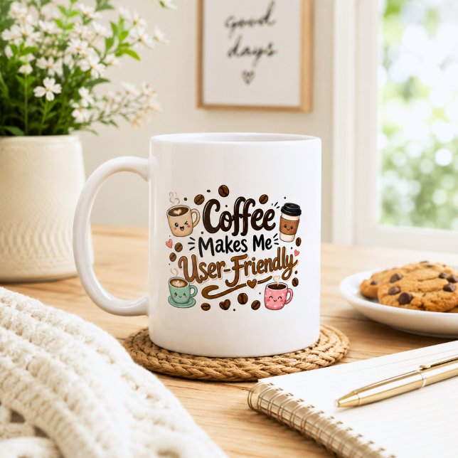 Mug Un café drôle me rend convivial  (Créateur téléchargé)