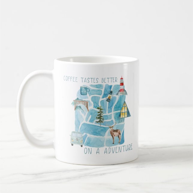 Mug Un café meilleur à l'aventure (Gauche)