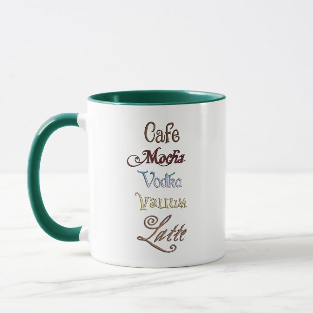 Mug Un Café Mocha Vodka Valium Latte S'il vous plaît (Gauche)