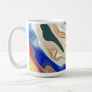Mug Un café motif coloré et coloré