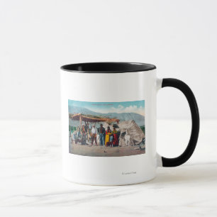 Mug Un camp indien de Piute avec NativesNevada