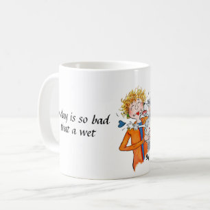 Mug Un caniche branché embrasse notre femme en rouge