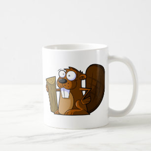 Mug Un caractère mignon de castor de bande dessinée
