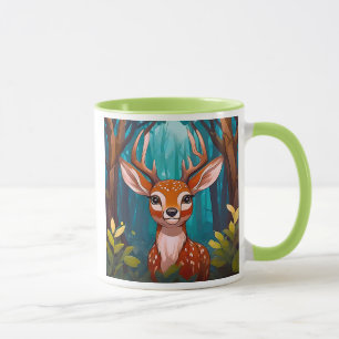 Mug Un cerf caché vous regarde.