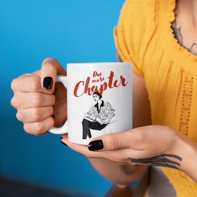 Mug Un chapitre de plus écriture rouge pour les amoure (Créateur téléchargé)