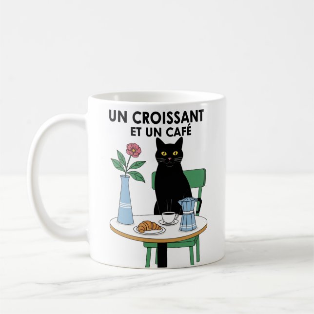 Mug Un Chat Croissant  (Gauche)
