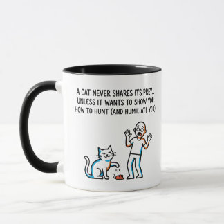Mug "Un chat ne partage jamais ses proies" - Propriéta