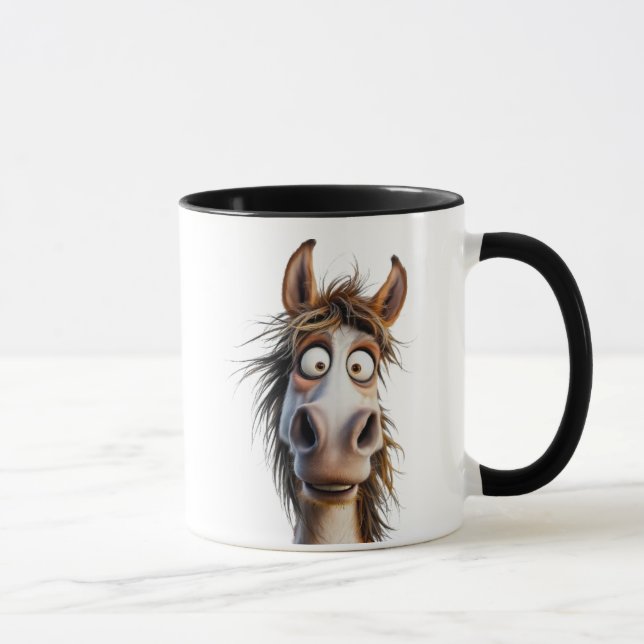 Mug Un cheval cartoon complètement fou. (Droite)