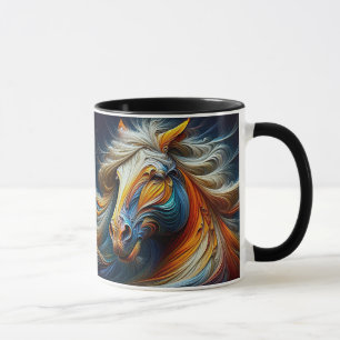 Mug Un cheval crinière au vent.