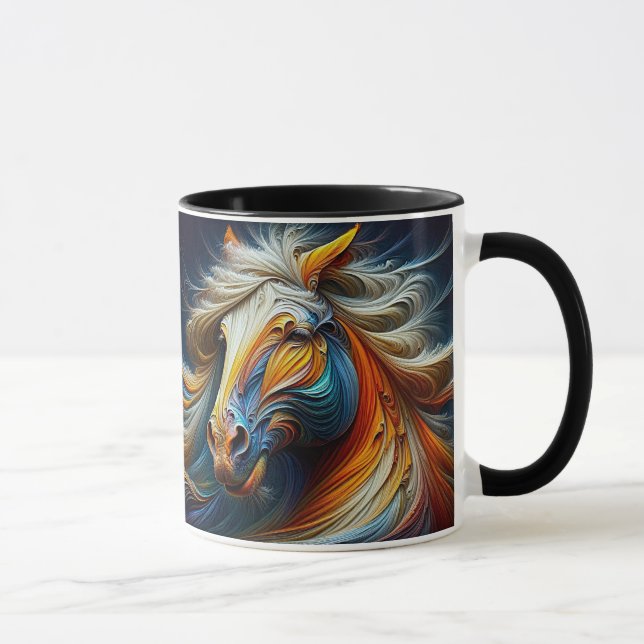 Mug Un cheval crinière au vent. (Droite)