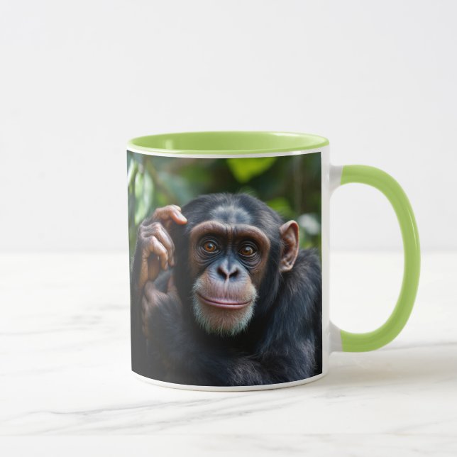 Mug Un chimpanzé en pleine réflexion. (Droite)