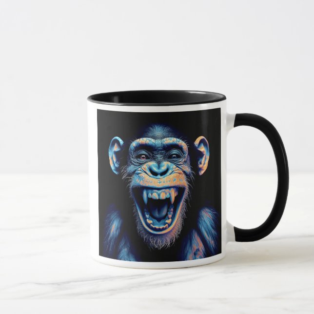Mug Un chimpanzé mort de rire.  (Droite)