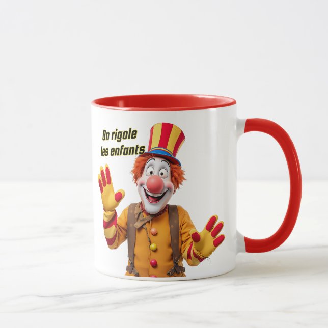 Mug Un clown au spectacle fait rire les enfants. (Droite)