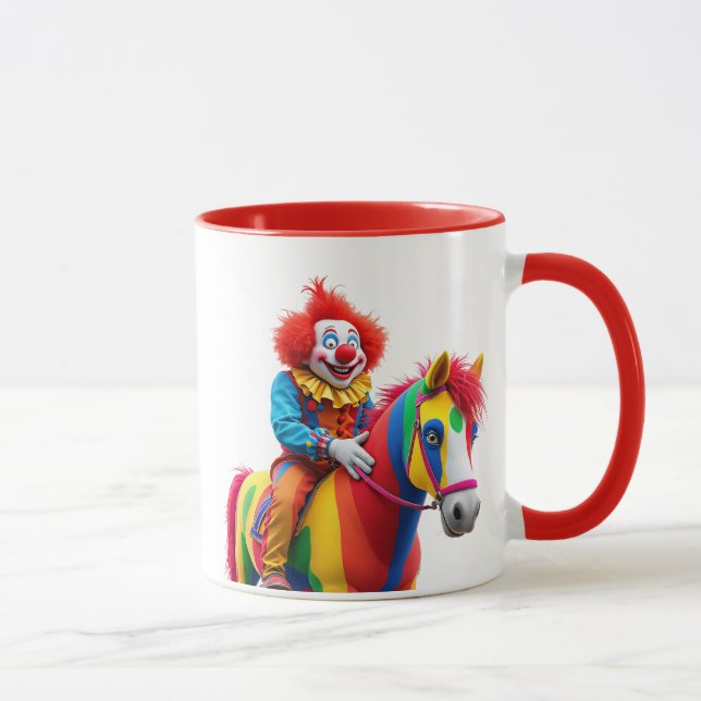 Mug Un clown rigolo sur son cheval. (Droite)