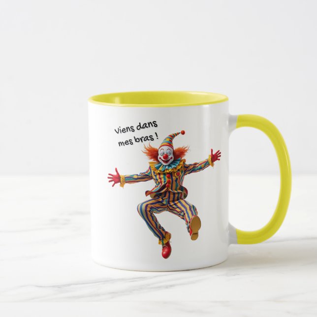 Mug Un clown très drôle avec son gros nez rouge. (Droite)