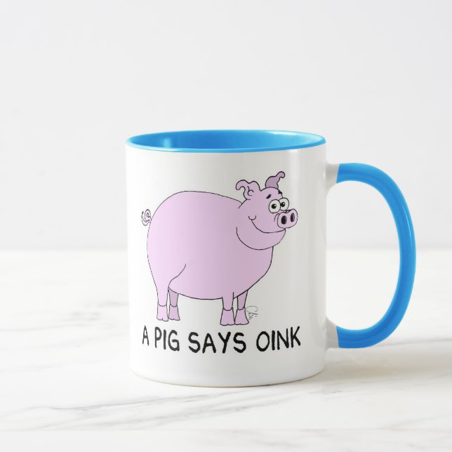 Mug Un Cochon Dit Rose (Droite)
