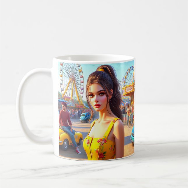 Mug Un Cœur Déterminé, carte pour tous (Gauche)