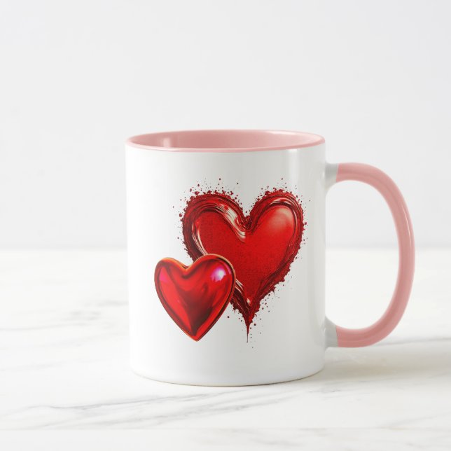 Mug Un coeur pour madame et uncoeur pour monsieur. (Droite)