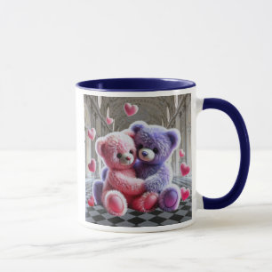 Mug Un couple de nounours en peluche.