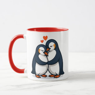 Mug Un couple de pingouin très amoureux.