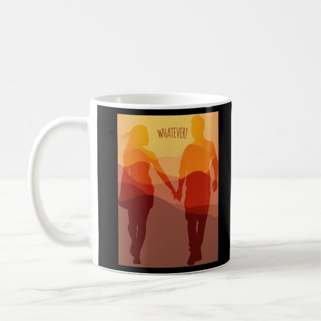 Mug Un couple romantique qui se tient la main (Gauche)
