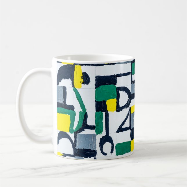 Mug Un Couteau De Palette Peint ; Peinture Abstraite s (Gauche)
