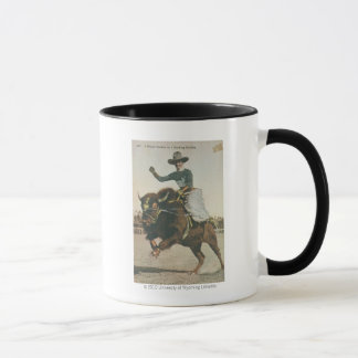 Mug Un cowboy heureux sur Buffalo s'opposant