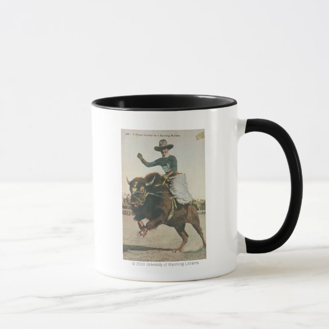 Mug Un cowboy heureux sur Buffalo s'opposant (Droite)