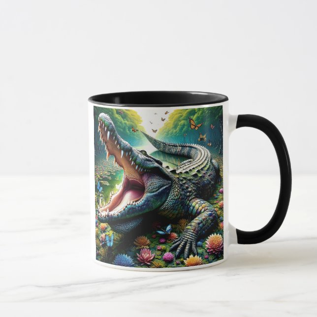 Mug Un crocodile la gueule ouverte. (Droite)