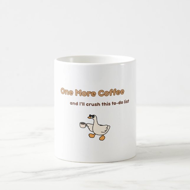 Mug Un design de canard pour One More Coffee (Centre)