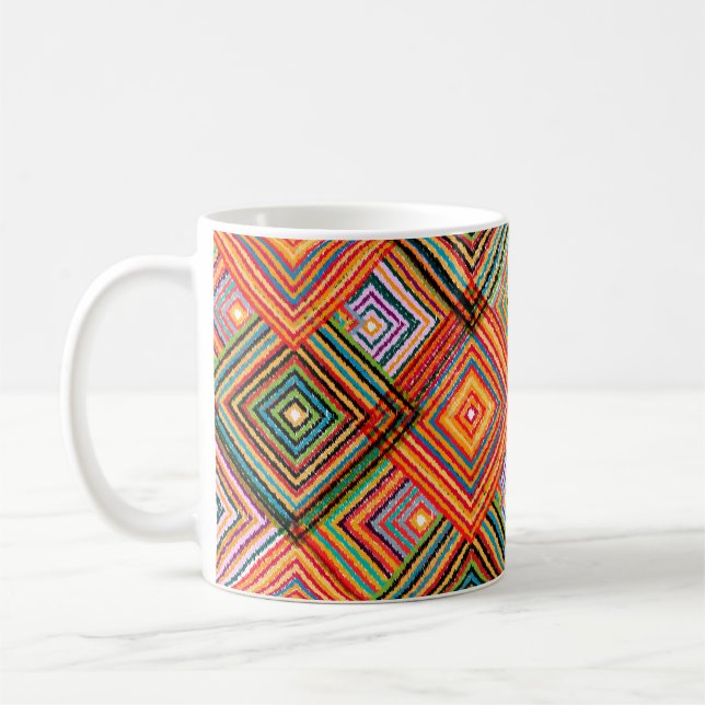 Mug Un design de patchwork motif transparent. Rangeur  (Gauche)