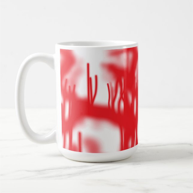 Mug Un design graphique avec sha rouge et orange audac (Gauche)