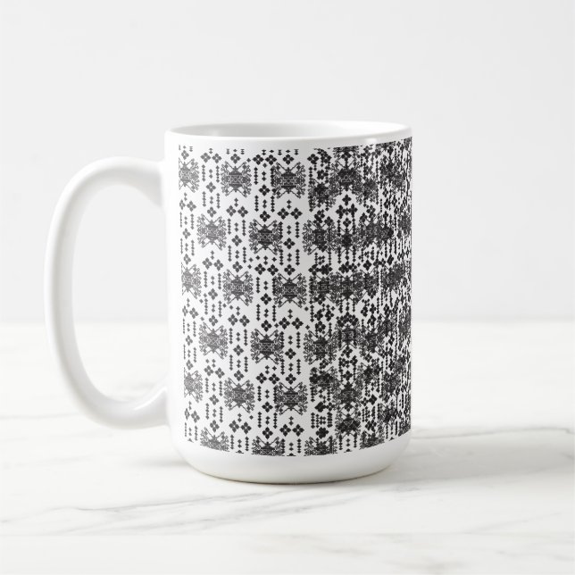 Mug Un design monochrome symétrique avec des détails (Gauche)
