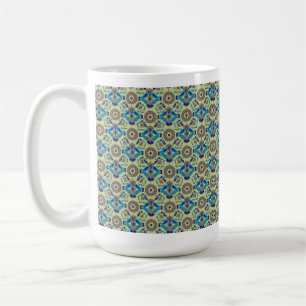 Mug Un design textile symétrique, bleu ou