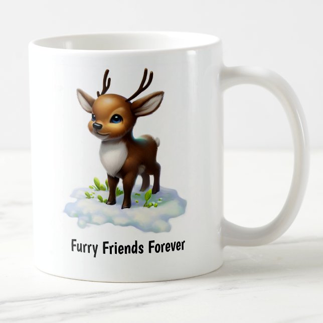 Mug Un dessin numérique d'un caribou mignon (Créateur téléchargé)