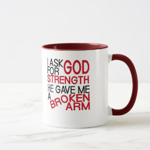 Mug Un dieu cassé de forme de bras