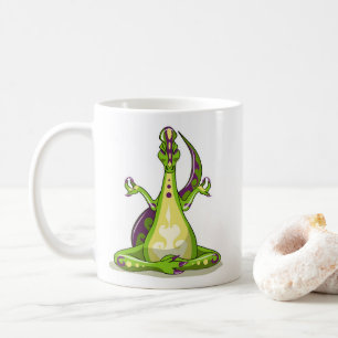 Mug Un Dinosaure Iguanodon Qui Fait Du Yoga.