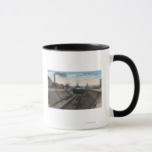 Mug Un dock sec vide, chantier naval de marine