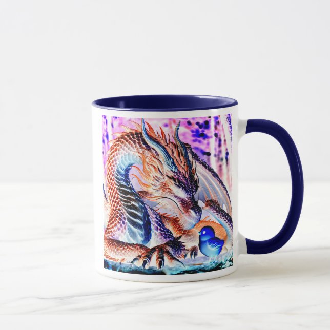 Mug Un dragon face à un poussin. (Droite)