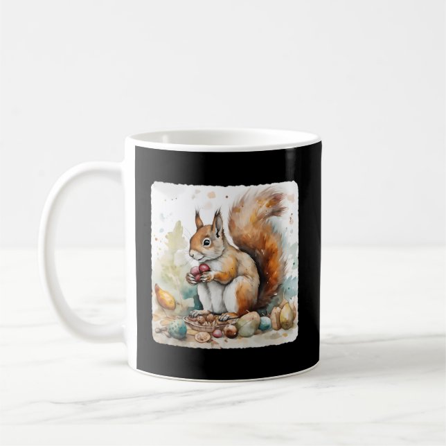 Mug Un Écureuil Avec Une Collection De Nuts Nature For (Gauche)