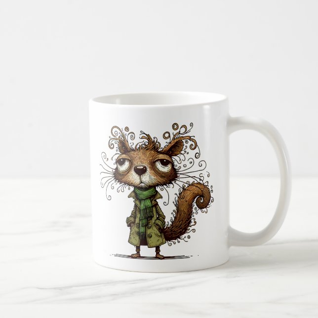 Mug Un écureuil en peluche verte (Droite)