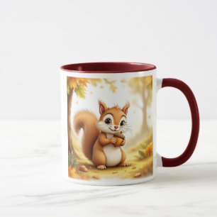 Mug Un écureuil et sa noisette prête à être dégustée.