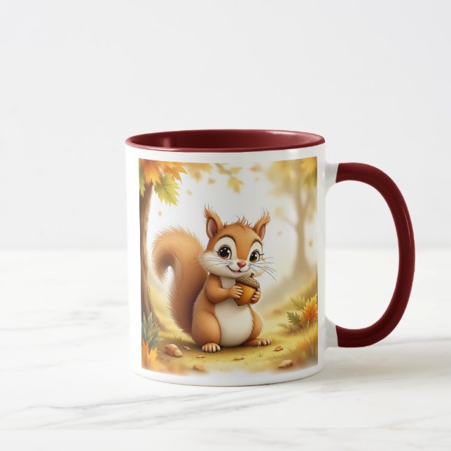 Mug Un écureuil et sa noisette prête à être dégustée. (Droite)