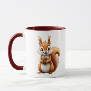 Mug Un écureuil mignon et joyeux.