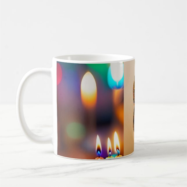 Mug Un élégant vase chinois sur une coupe de verre (Gauche)