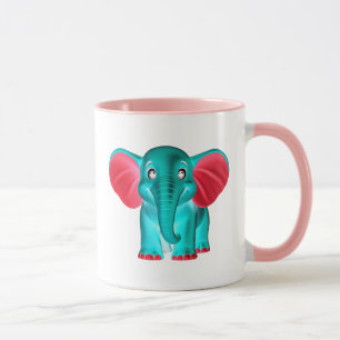 Mug Un éléphant style rigolo cartoon.