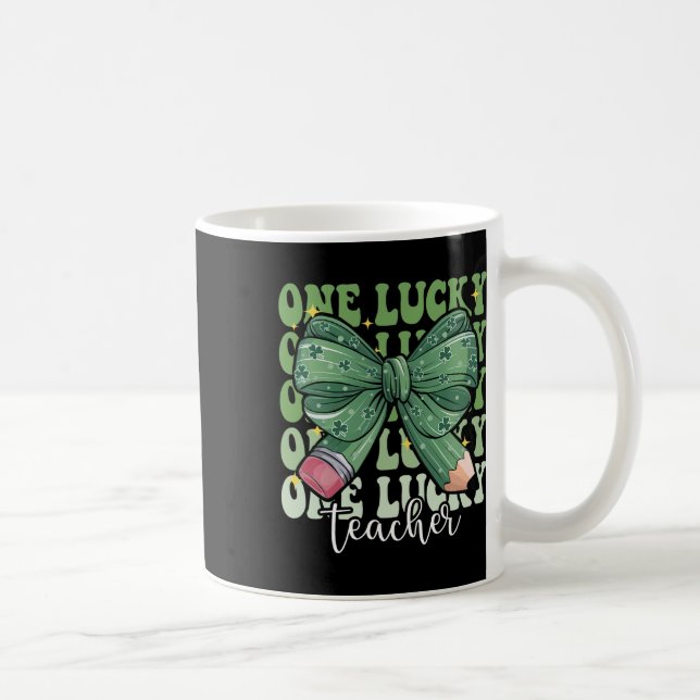 Mug Un enseignant chanceux Nœud papillon coquette Sain (Droite)